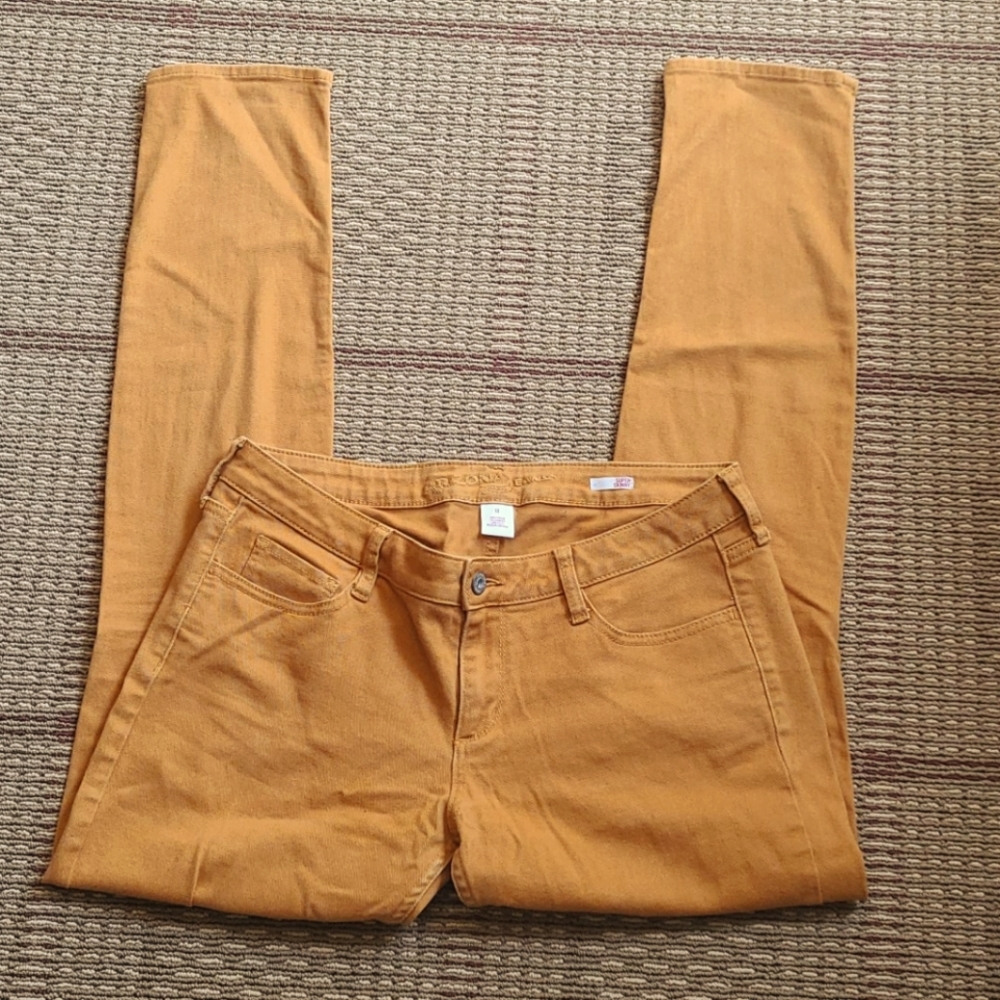 Gold/vintage yellow skinny jeans